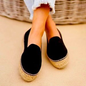Manebi Platform Suede Flat Espadrilles “Hamptons”